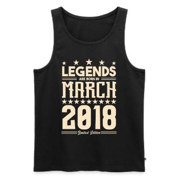 Gift Legend March 2018. gift March 2018. March. - Men's Premium Organic Tank Top - black - Front - Michal (187cm)