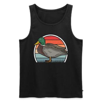 Ducks Retro Duck Breeder Vintage - Men's Premium Organic Tank Top - black - Front - Michal (187cm)