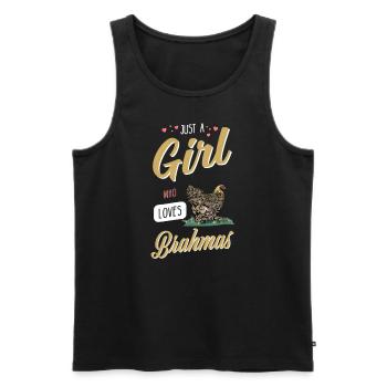 Brahma Chicken I Chicken Poultry Motif for - Men's Premium Organic Tank Top - black - Front - AI Model Male 178 light (178cm)