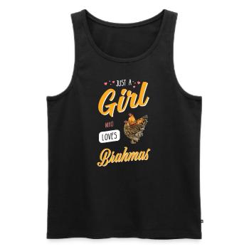 Brahma Chicken I Chicken Poultry Motif for - Men's Premium Organic Tank Top - black - Front - AI Model Male 178 light (178cm)