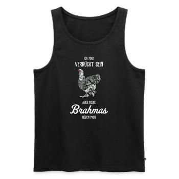 Brahma Hühner I Chicken Geflügel Motiv für - Männer Premium Bio Tank Top - Schwarz - Vorne - Michal (187cm)