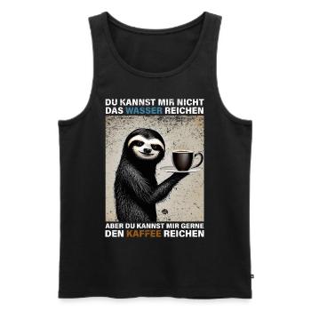 Du Kannst mir Nicht das Wasser Reichen Faultier - Männer Premium Bio Tank Top - Schwarz - Vorne - Michal (187cm)