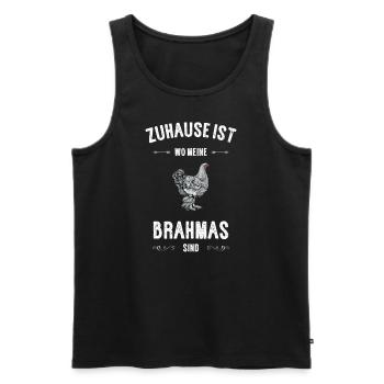 Brahma Hühner I Chicken Geflügel Motiv für - Männer Premium Bio Tank Top - Schwarz - Vorne - Michal (187cm)
