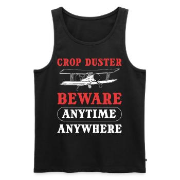 Crop Duster Beware Anytime Anywhere Farting Crop - Men's Premium Organic Tank Top - black - Front - AI Model Male 178 light (178cm)