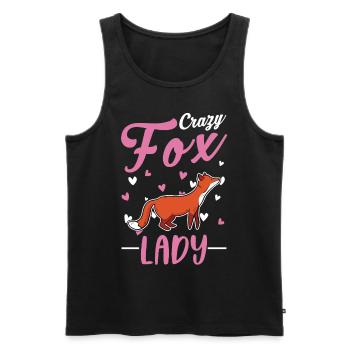 Crazy Fox Lads Red Fox Woman - Men's Premium Organic Tank Top - black - Front - AI Model Male 178 light (178cm)