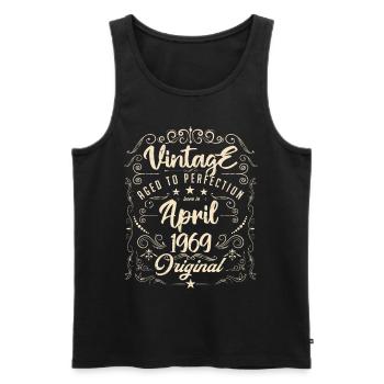 Jahrgang geboren im April 1969. Geburtstag April. - Männer Premium Bio Tank Top - Schwarz - Vorne - Michal (187cm)