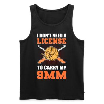 I Do Not Need A License To Carry My 9MM - Männer Premium Bio Tank Top - Schwarz - Vorne - AI Model Male 178 light (178cm)