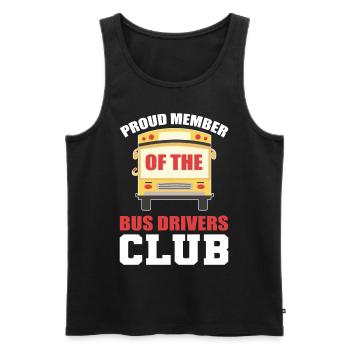 Proud Member Of The Bus Drivers Club School Bus - Men's Premium Organic Tank Top - black - Front - AI Model Male 178 light (178cm)