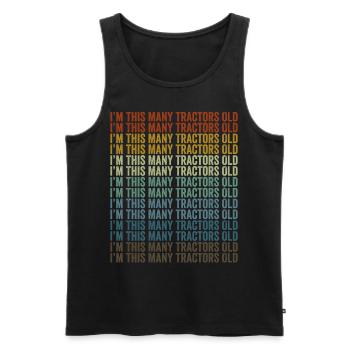 I am so many tractors old tractor farm truc - Men's Premium Organic Tank Top - black - Front - AI Model Male 178 light (178cm)