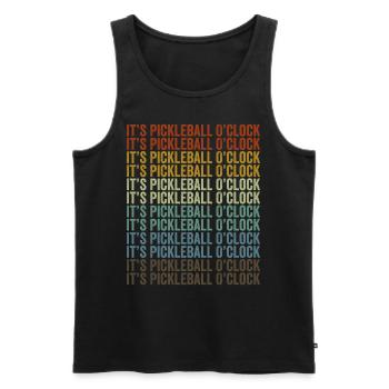 Es ist Pickleball O'clock Pickleball - Männer Premium Bio Tank Top - Schwarz - Vorne - AI Model Male 178 light (178cm)