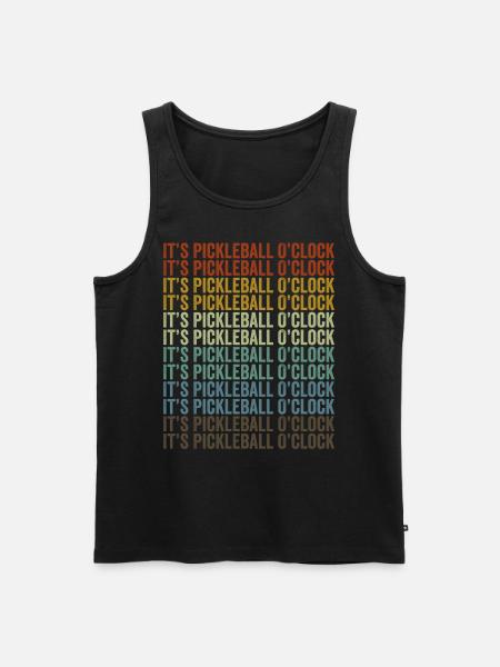 It's Pickleball O'clock Pickleball - Men's Premium Organic Tank Top - black