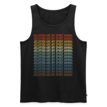 Quallen sind mein Seelentier Qualle - Männer Premium Bio Tank Top - Schwarz - Vorne - AI Model Male 178 light (178cm)