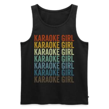 Karaoke Girl Funny Karaoke Music Lovers Singer - Men's Premium Organic Tank Top - black - Front - Michal (187cm)