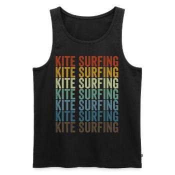 Kitesurfing Kitesurfer Kitesurfing Kiteboarding - Men's Premium Organic Tank Top - black - Front - Michal (187cm)