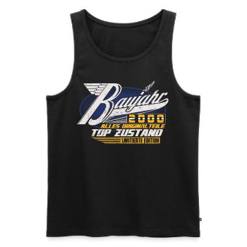 Year of construction 2000 Birthday Gift Year of birth 2000 - Men's Premium Organic Tank Top - black - Front - Michal (187cm)