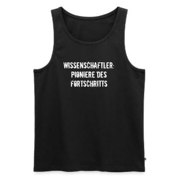 Wissenschaft - Wissenschaftler: Pioniere des - Männer Premium Bio Tank Top - Schwarz - Vorne - Michal (187cm)