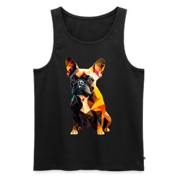 Français Bulldog Frenchie Französische Bulldogge - Débardeur bio Premium Homme - noir - Devant - Michal (187cm)