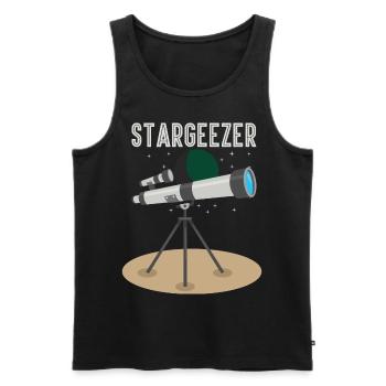 Drôle de Stargeezer pour les amateurs d’astronomie - Débardeur bio Premium Homme - noir - Devant - Michal (187cm)