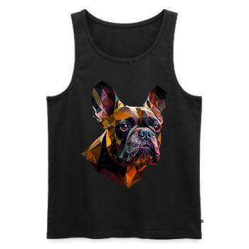 Français Bulldog Frenchie Französische Bulldogge - Débardeur bio Premium Homme - noir - Devant - Michal (187cm)