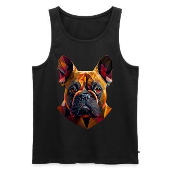 Français Bulldog Frenchie Französische Bulldogge - Débardeur bio Premium Homme - noir - Devant - Michal (187cm)