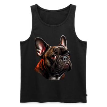 Français Bulldog Frenchie Französische Bulldogge - Débardeur bio Premium Homme - noir - Devant - Michal (187cm)