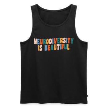 Neurodiversity Is Beautiful For Neurodiversity - Men's Premium Organic Tank Top - black - Front - AI Model Male 178 light (178cm)