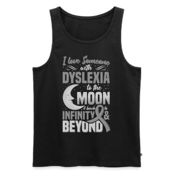 I Love Someone With Dyslexia Neurodiversity Awaren - Männer Premium Bio Tank Top - Schwarz - Vorne - Michal (187cm)