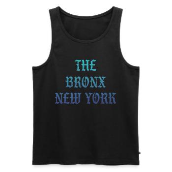 The Bronx New York - Männer Premium Bio Tank Top - Schwarz - Vorne - AI Model Male 178 light (178cm)