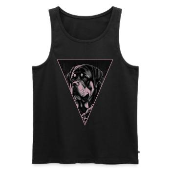 ROTTWEILER dog Rotti Rottie - Men's Premium Organic Tank Top - black - Front - Michal (187cm)