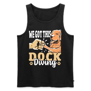 We Got This Dock Diving Dog Jumping - Men's Premium Organic Tank Top - black - Front - Michal (187cm)