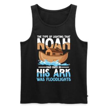 Noah Had Used In His Ark Was Floodlights - Männer Premium Bio Tank Top - Schwarz - Vorne - Michal (187cm)