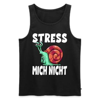 Stress Mich Nicht Schnecke Tempo - Männer Premium Bio Tank Top - Schwarz - Vorne - Michal (187cm)