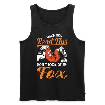 Fuchs Geschenk Rotfuchs - Männer Premium Bio Tank Top - Schwarz - Vorne - Michal (187cm)