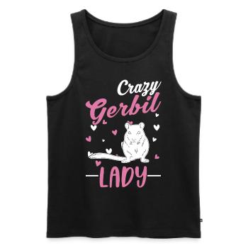 Crazy Gerbil Lady Racing Rat Gerbil Gerbil - Débardeur bio Premium Homme - noir - Devant - Michal (187cm)