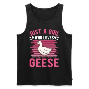 Geese Girls Goose Breeder Goose Goose - Men's Premium Organic Tank Top - black - Front - AI Model Male 178 light (178cm)