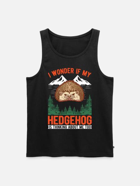 Igel Geschenk Stacheligel - Männer Premium Bio Tank Top - Schwarz