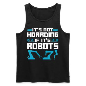 Robot Robotics Engineer Vintage - Männer Premium Bio Tank Top - Schwarz - Vorne - Michal (187cm)