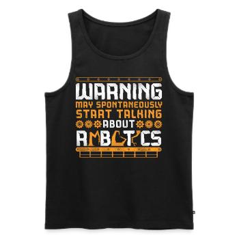 Robot Robotics Engineer Vintage - Männer Premium Bio Tank Top - Schwarz - Vorne - Michal (187cm)