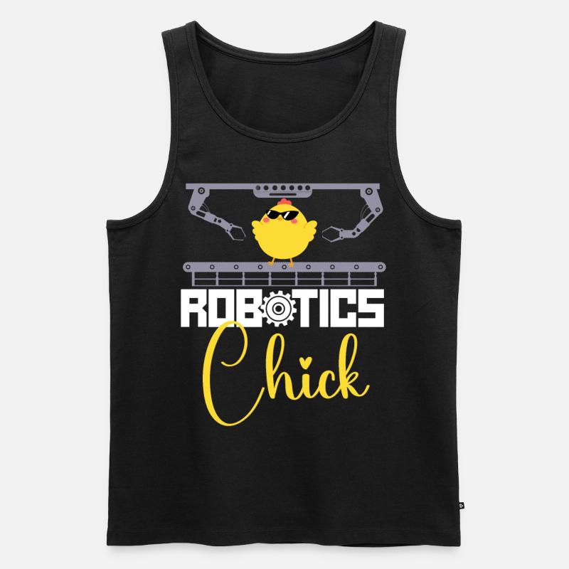 Robot Robotics Engineer Cool - Männer Premium Bio Tank Top - Schwarz