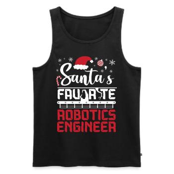 Robot Robotics Engineer Christmas - Männer Premium Bio Tank Top - Schwarz - Vorne - Michal (187cm)