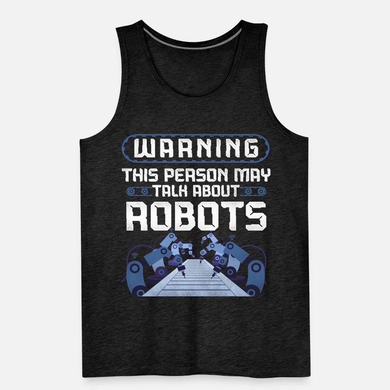 Robot Robotics Engineer Warning Männer Premium Bio Tank Top