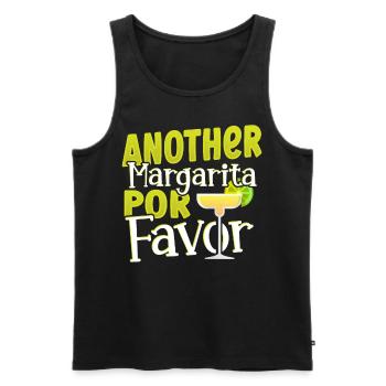 Another Margarita Por Favor Margarita Drink Fiesta - Men's Premium Organic Tank Top - black - Front - AI Model Male 178 light (178cm)