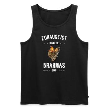 Brahma Hühner I Chicken Geflügel Motiv für - Männer Premium Bio Tank Top - Schwarz - Vorne - Michal (187cm)