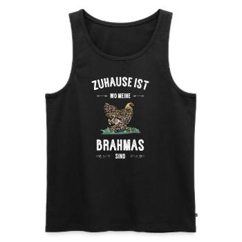 Brahma Hühner I Chicken Geflügel Motiv für - Männer Premium Bio Tank Top - Schwarz - Vorne - Michal (187cm)