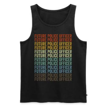 Future police officer Police officer - Men's Premium Organic Tank Top - black - Front - Michal (187cm)