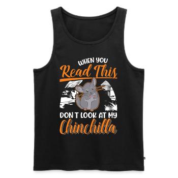 Chinchilla Gift Woolly Short-tailed Chinchilla - Men's Premium Organic Tank Top - black - Front - Michal (187cm)