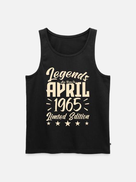 Født i 1965 Fødselsdagsgave 1965 - Herre Premium økologisk tanktop - sort