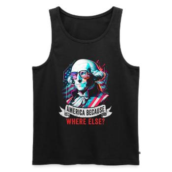 American Patriotic USA Design - Débardeur bio Premium Homme - noir - Devant - Michal (187cm)