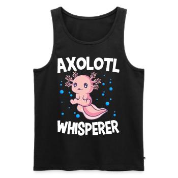 Axolotl Whisperer Mexican Salamander Axolotl - Men's Premium Organic Tank Top - black - Front - Michal (187cm)