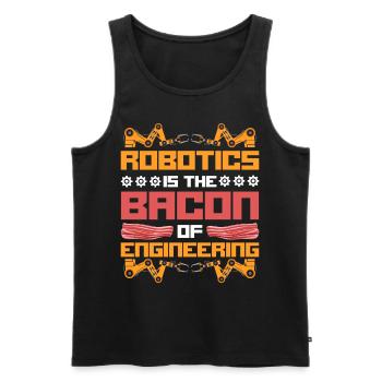 Robot Robotics Engineer Bacon - Men's Premium Organic Tank Top - black - Front - AI Model Male 178 light (178cm)